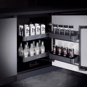 Hettich Base Duo 2 Tier - 600mm  PANTRY UNIT 2 SHELF (Frame + Basket)